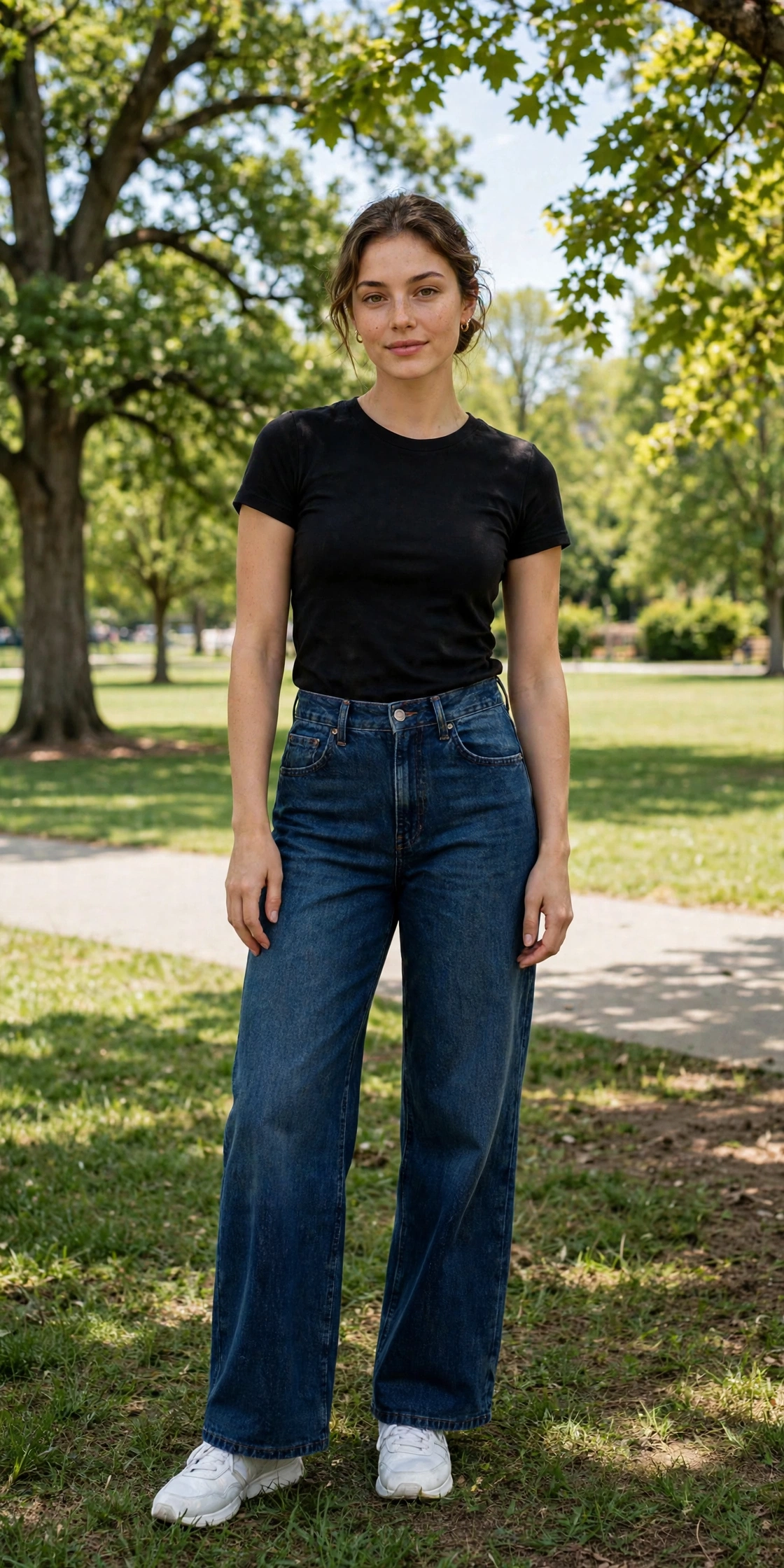 High-rise wide-leg women's jeans fit guide USA